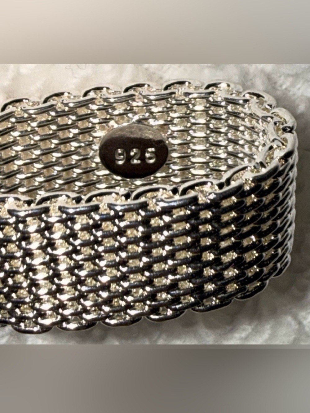 Sterling Silver Mesh Ring - Picture 3 of 7
